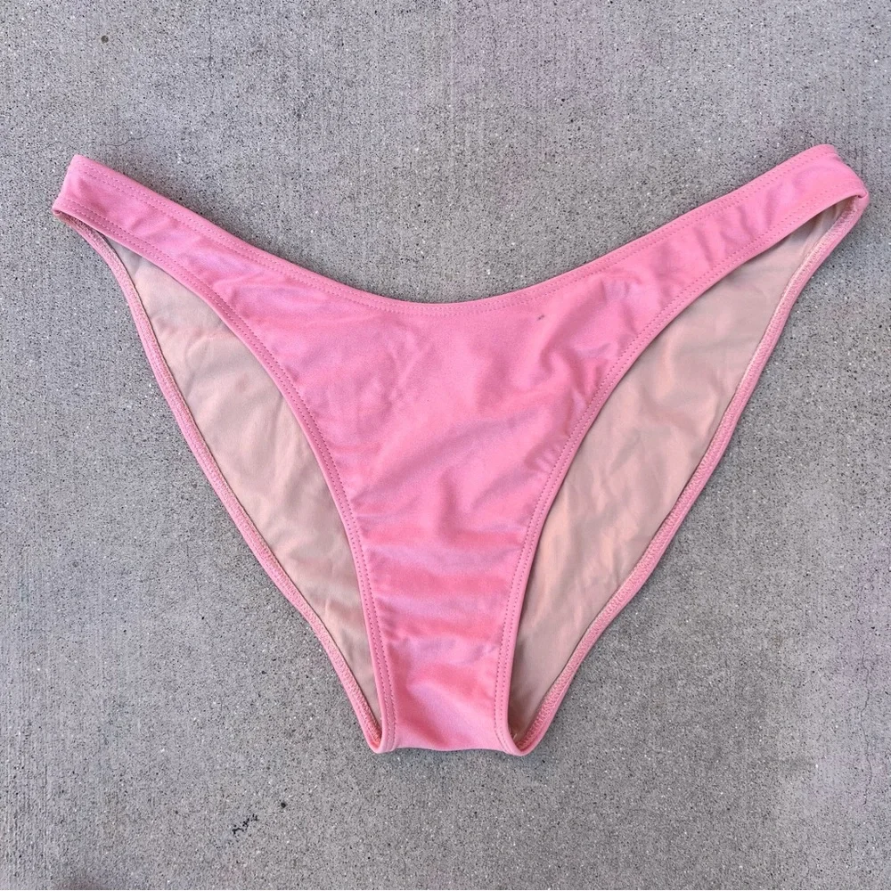 💕 Los Angeles Apparel Pink Bikini Set - Size Large - Picture 6 of 8